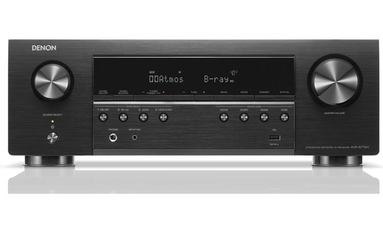 Denon AVR-S770H 7.2-channel AV receiver front panel with Dolby Atmos and 8K HDMI support