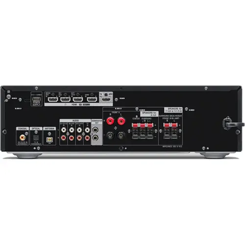 Sony STR-DH790 AV receiver rear panel showing HDMI and speaker terminals.