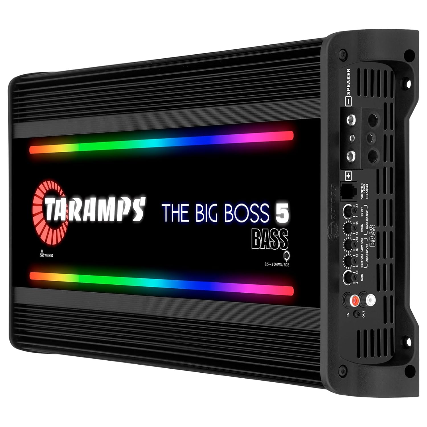 Taramps The Big Boss 5 Bass black version wiring terminals view