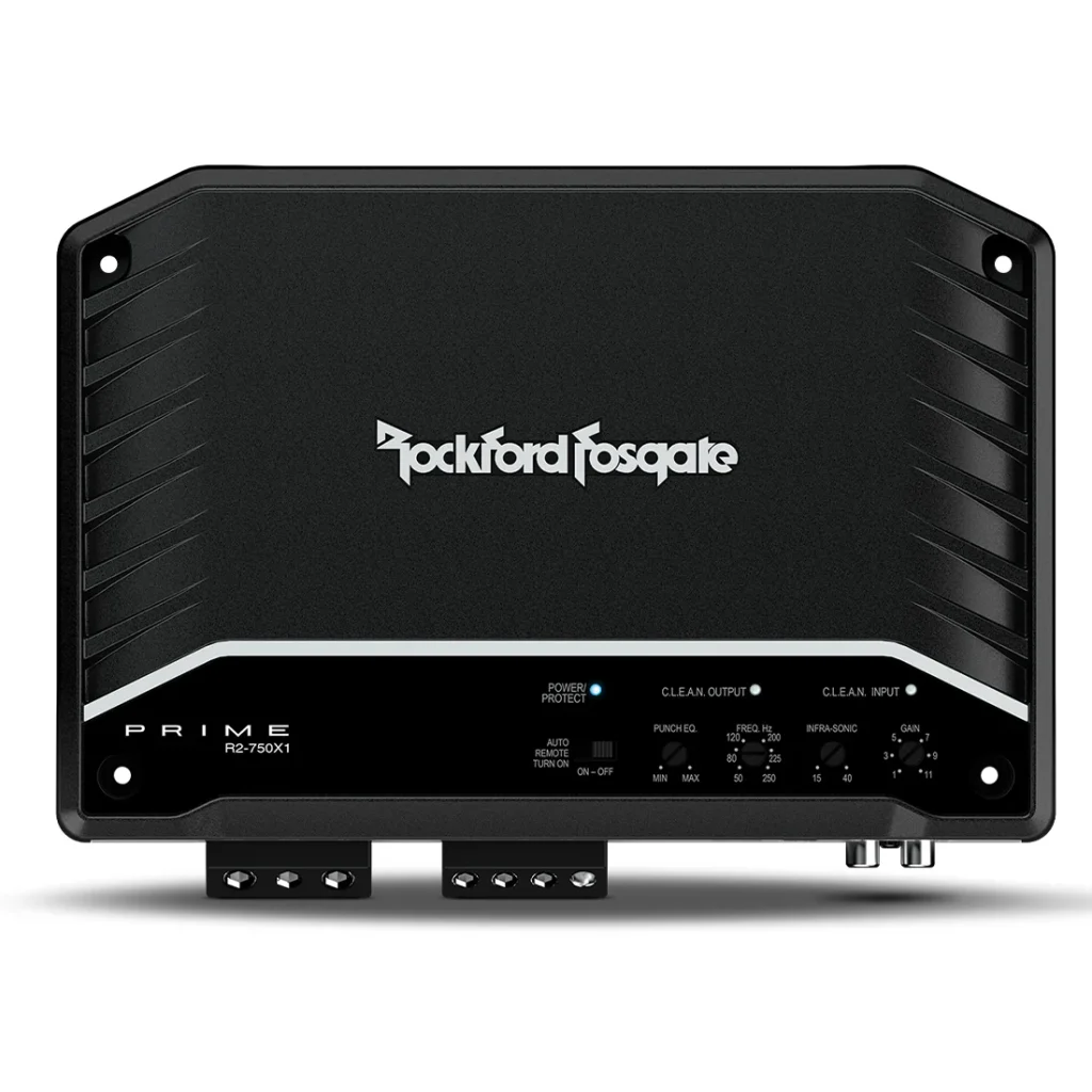 Rockford Fosgate R2-750X1 wiring terminals and remote level knob