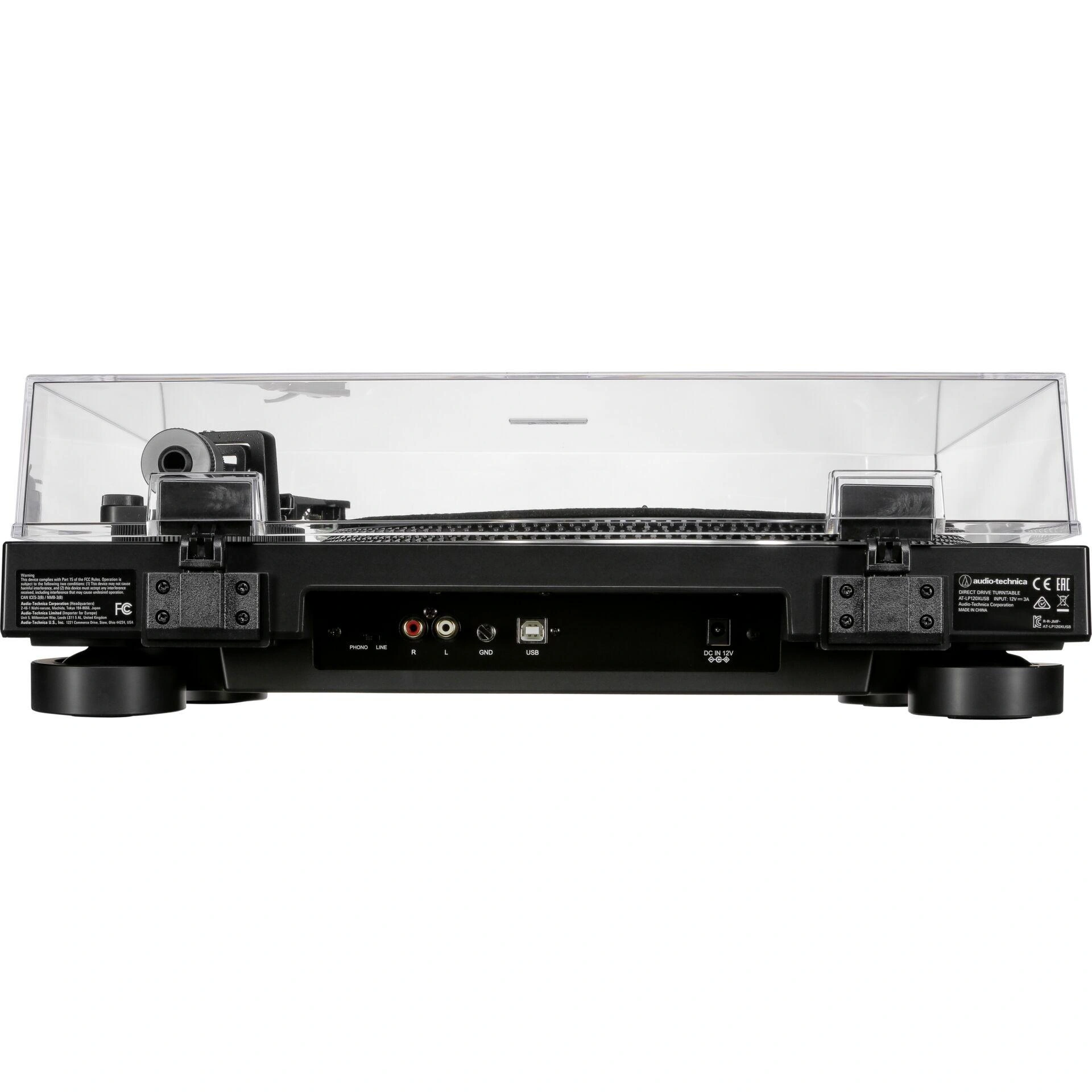 Audio-Technica AT-LP120XBT-USB rear panel Bluetooth USB RCA outputs