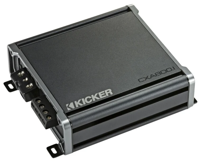 Kicker 46CXA800.1 monoblock car amplifier front angle view