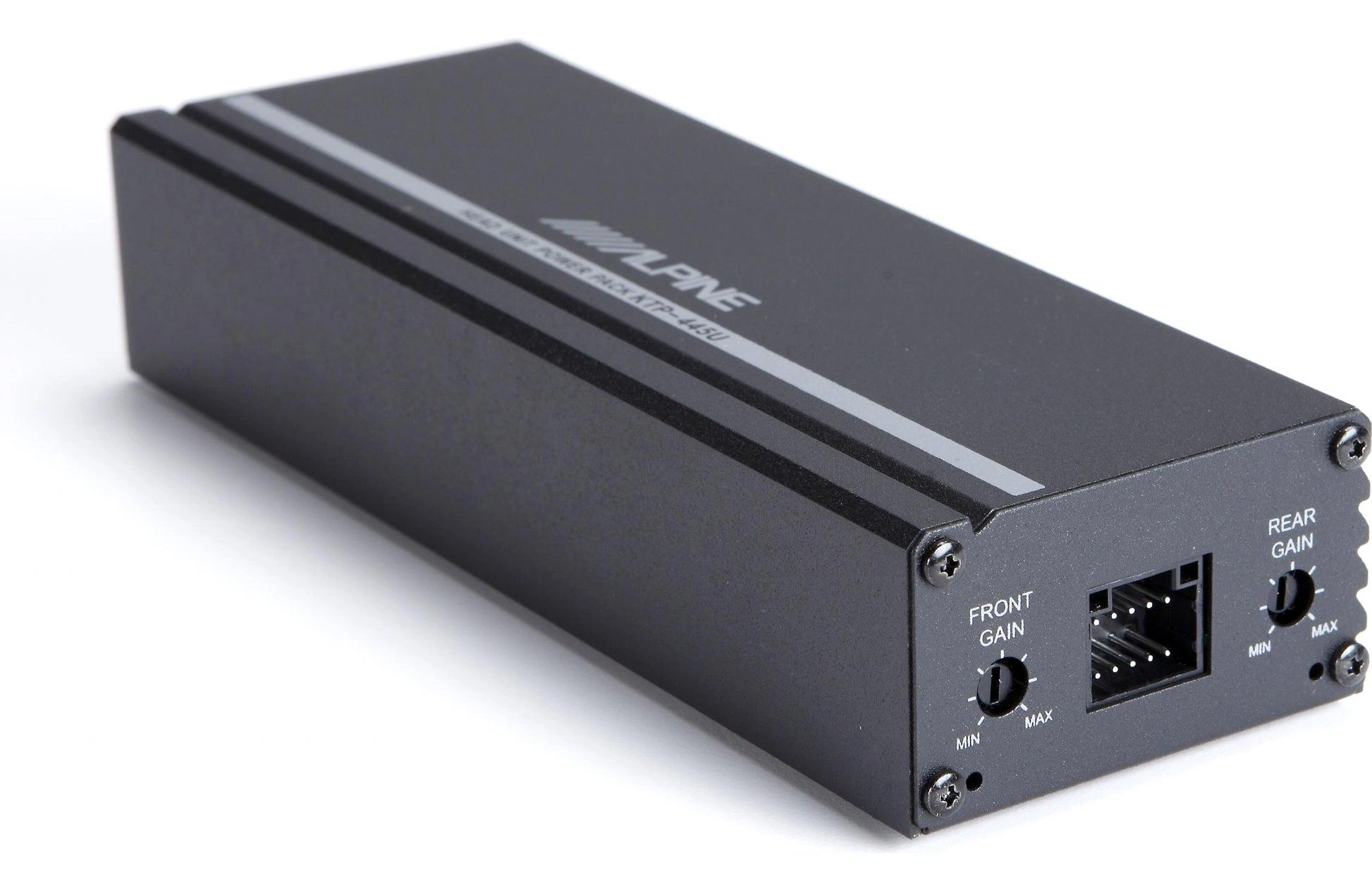 Alpine KTP-445U head unit power pack installed behind factory car stereo
